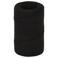 VidaXL Werktouw 2 mm 25 m polyester zwart - thumbnail