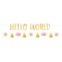 2 Slingers Hello World Roze/Goud - thumbnail