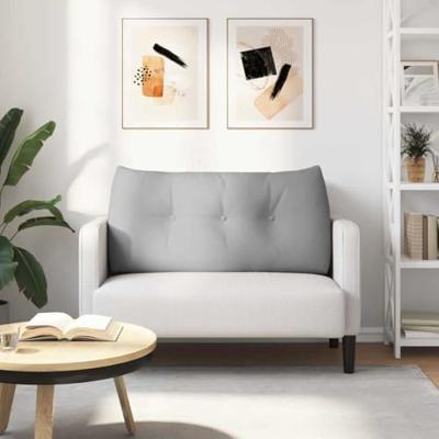 VidaXL Rugkussen wolkengrijs 100 x 24 x 50 cm stof