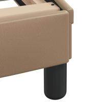 Bedframe met hoofdbord kunstleer cappuccinokleurig 200x200 cm - thumbnail