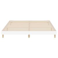Bedframe massief hout wit 200x200 cm - thumbnail