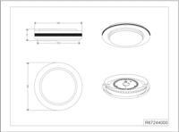 Trio Witte plafondlampCartida wit met zwart - R67244000 - thumbnail