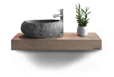 LoooX Wooden Mini Base massief eiken blad 60x23x7 cm Old Grey LoooX Wooden Mini Base massief eiken blad 60x23x7 cm Old Grey