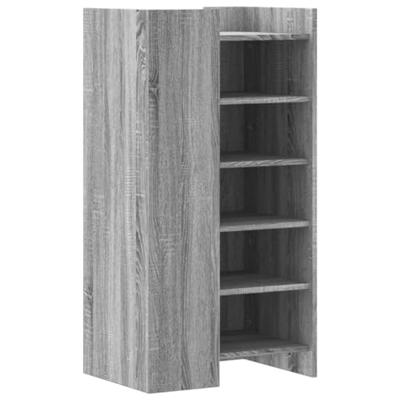 VidaXL Schoenenkast 52x37,5x100 cm bewerkt hout grijs sonoma eiken VidaXL Schoenenkast 52x37,5x100 cm bewerkt hout grijs sonoma eiken