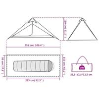 Tent 1-persoons 255x153x130 cm 185T taft blauw - thumbnail