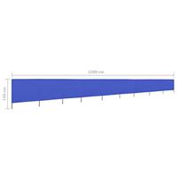 VidaXL Windscherm 9-panelen 1200x120 cm stof azuurblauw - thumbnail