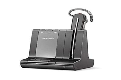 Plantronics DECT Mono-headset 'Savi W8240' convertibel, met basisstation, hoofdbeugel + nekbeugel en oorhaak, SoundGuard, zwart