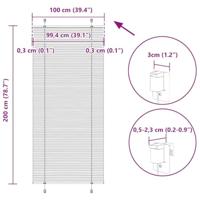 Pliss rolgordijn 100x200 cm stofbreedte 99,4cm polyester zwart - thumbnail