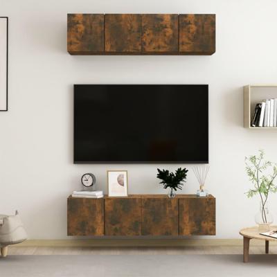 Tv-meubelen 4 st 60x30x30 cm bewerkt hout gerookt eikenkleurig