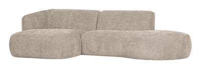WOOOD Loungebank 'Polly' Links, Woven, kleur Zand