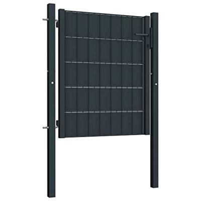 Hekpoort PVC en staal 100x81 cm antraciet