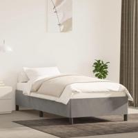 Bedframe zonder matras 90x190 cm fluweel lichtgrijs - thumbnail