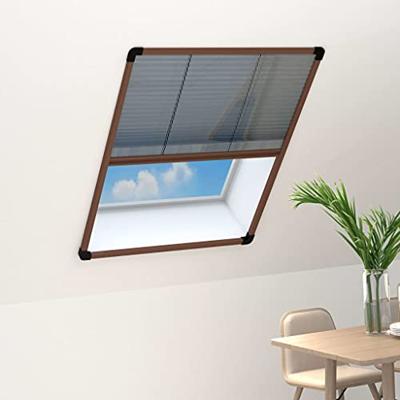 VidaXL Raamhor plissé 80x120 cm aluminium bruin VidaXL Raamhor plissé 80x120 cm aluminium bruin