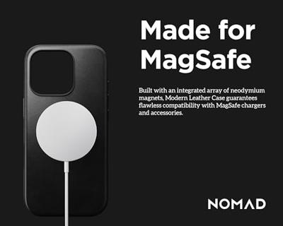 Nomad Modern Leather Case iPhone 16 Pro Max Black Horween