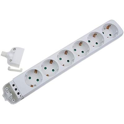 VB 41134 tafelcontactdoos 6-voudig + ra zonder snoer wit