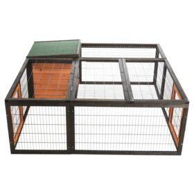 TRIXIE Buitenverblijf, Natura C, 150 x 53 x 150 cm, zwart-bruin