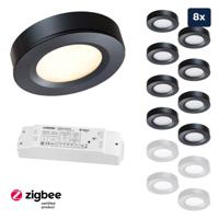 Set LED-opbouwspot Zigbee Adria zwart 3W dimbaar - thumbnail