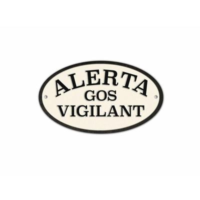 Plaat Magnet & Steel Alerta Gos Vigilant 16,3 x 9,5 cm