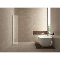 Comfort zijwand draaibaar met muurprofiel 400 x 2000 x 10 mm nano helder glas/chroom - thumbnail