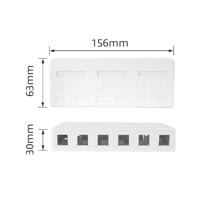 ACT Unloaded Surface keystone mount box voor 6 keystone jacks - thumbnail