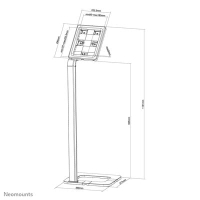 Tablethouder Neomounts TABLET-S100SILVER Zilverkleurig Tablethouder Neomounts TABLET-S100SILVER Zilverkleurig