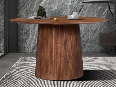 Eettfafel rond MIGADON 130 cm lichtbruin Eettfafel rond MIGADON 130 cm lichtbruin