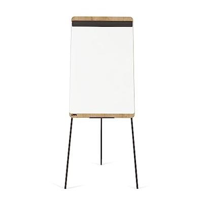 Rocada Flipchart NAT0610 (b x h) 700 mm x 1900 mm Hout, Eiken, Wit (RAL 9003) Afwisbaar, Beschrijfbaar, In hoogte verstelbaar, Incl. opbergbakje, Magneetband
