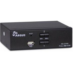 Inter-Tech AS-21HA HDMI KVM-switch Zwart