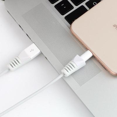 2 stks anti-break USB Charge kabel Winder beschermende case bescherming hoes (wit)