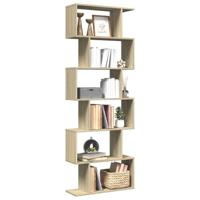 Kamerscherm / boekenkast 6-laags 70x24x193 cm hout sonoma eiken - thumbnail