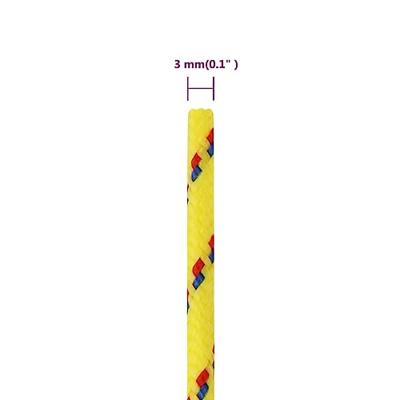 VidaXL Boot touw 3 mm 250 m polypropyleen geel