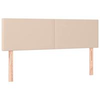 Boxspring met matras en LED kunstleer cappuccinokleur 140x190cm - thumbnail