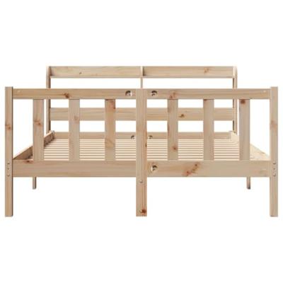 Bedframe zonder matras massief grenenhout 140x190 cm