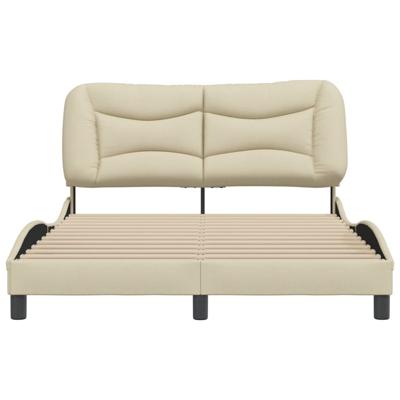 Bedframe zonder matras "Hvar" stof crèmekleurig 140x190 cm