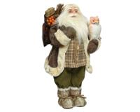 Kerstman polyester l16b21h45 cm brn Decoris - Decoris - thumbnail