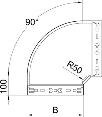 OBO Bettermann 6041138 Boog (b x h) 400 mm x 60 mm Metaal 1 stuk(s) - thumbnail