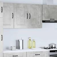 Keukenwandkast Kalmar bewerkt hout betongrijs - thumbnail