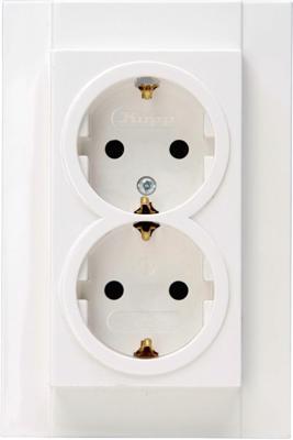 Kopp HK07 WIT inbouw stopcontact RA dubbel Kopp HK07 WIT inbouw stopcontact RA dubbel