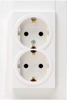 Kopp HK07 WIT inbouw stopcontact RA dubbel - thumbnail