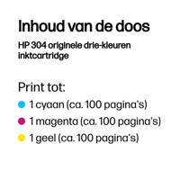 HP 304 Inktcartridge Origineel Cyaan, Magenta, Geel N9K05AE Inkt - thumbnail