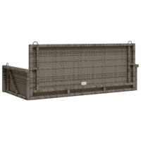 Schommelbank 119x56x48 cm poly rattan grijs - thumbnail