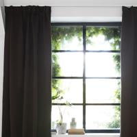 Lifa Living Geweven Gordijn - Haken - 150 x 250 cm - Verduisterend & Isolerend Kleur: Bruin - thumbnail