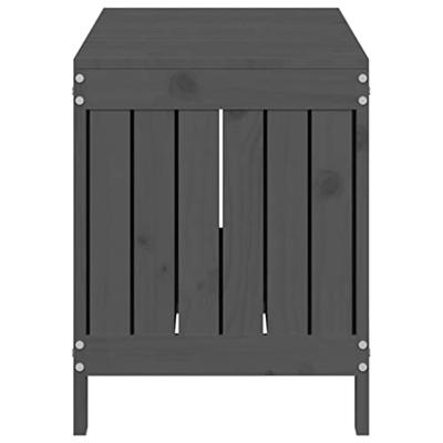Tuinbox 108x42,5x54 cm massief grenenhout grijs