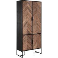 DTP Home Opbergkast 'Criss Cross' Hout en staal, 185 x 80cm - thumbnail