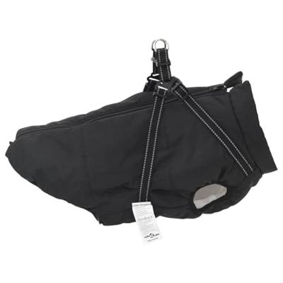 vidaXL Hondenjas met harnas waterdicht reflecterend zwart L68, winterjas voor honden, hondenjas en harnas, puppyjas met harnas, hondenjas met harnas