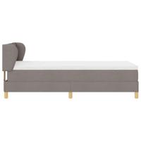 Boxspringbed met matras creme 90x200 cm stof Taupe 80 x 200 cm - thumbnail