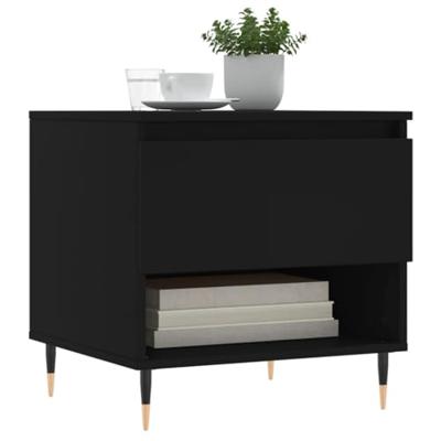 Salontafel 50x46x50 cm bewerkt hout zwart