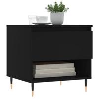 Salontafel 50x46x50 cm bewerkt hout zwart - thumbnail