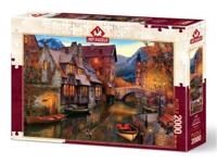 Puzzel Canal Homes 2000 stukjes - thumbnail