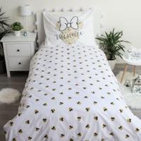 Disney Minnie Mouse Dekbedovertrek Golden Strick - 140 x 200 cm - Katoen - thumbnail